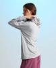 Leijibi Tech Flow Hydro Performance Loose Fit Zip-Up Hooded Rash Guard M Light Grey