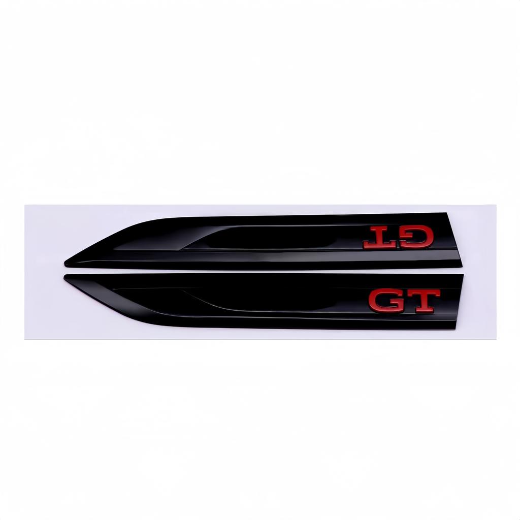 1 Stück 3D ABS GT Logo Plakette Aufkleber Auto Seitenkotflügel Emblem Abziehbild Hochwertiges Automobil Außen Zubehör