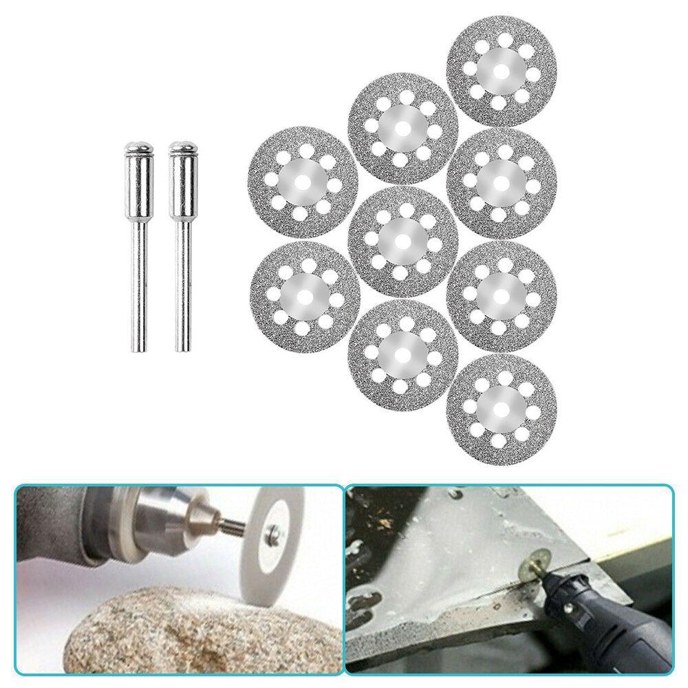 10Pcs/1Set New 22mm Diamond Cutting Discs With Hole Metal Circle Cutting Off Piece Sharp With 3mm Mandrel Electric Saw Blade