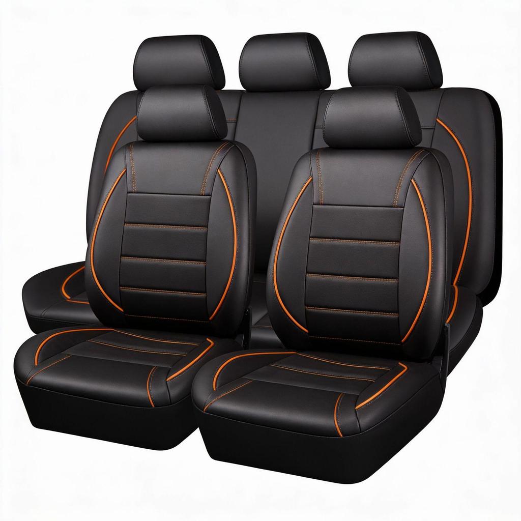 Car Pu Universal Seat Leather Cover With Diamond Quilting Design