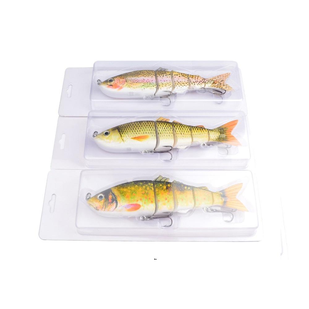 Appât dur biomimétique en plastique pour leurre de poisson, appât artificiel idéal pour la perche d'eau douce, Omnibus, 6 couleurs, multi-nœuds, 26cm, 177g