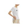 Nike Logo Print Solid Color Round Neck Short Sleeve T-Shirt Women Tops White DM7778-100