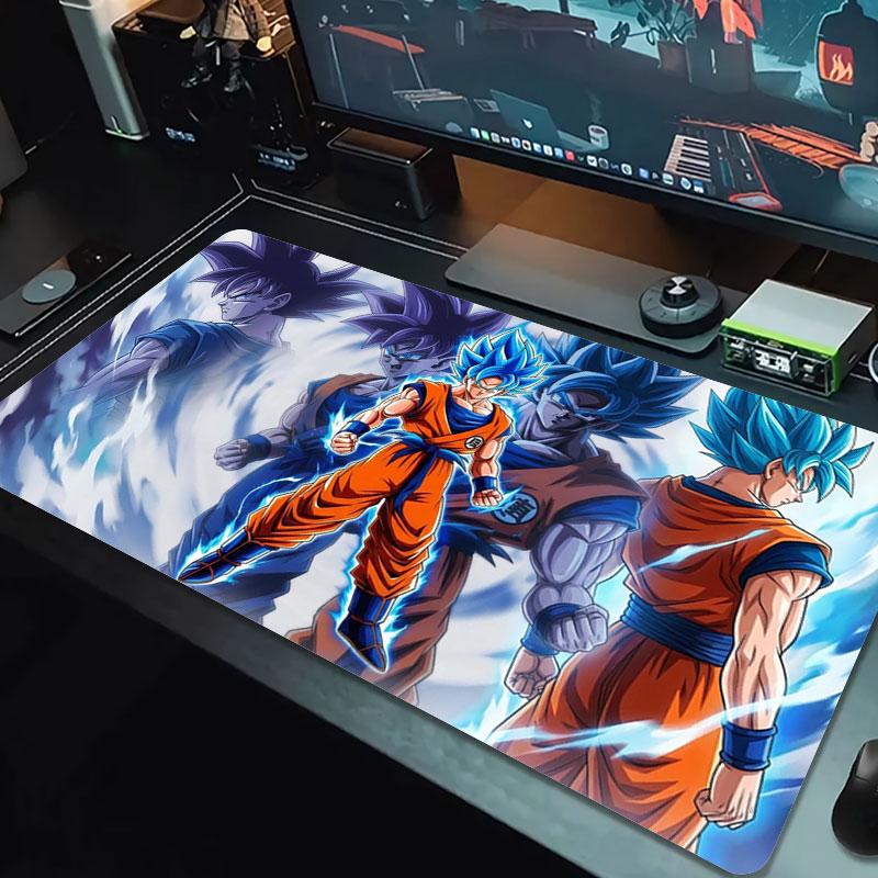 Goku Power Evolution Large Size Mouse Pad Large Gaming Table Cushion Nonslip Laptop Tablet Big Mousepad Xxl Mat Mini Pc Playmat With Lock Edge
