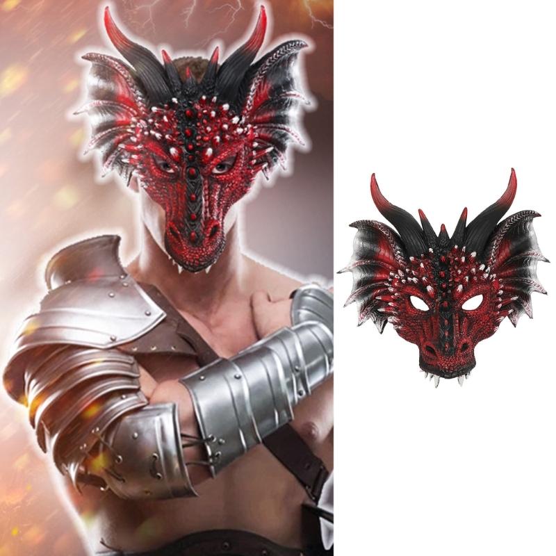 Dragon Mask Halloween Dinosaur Funny Mask Dragon Carniva Mask Dress Up Women Costume Mask For Masquerad