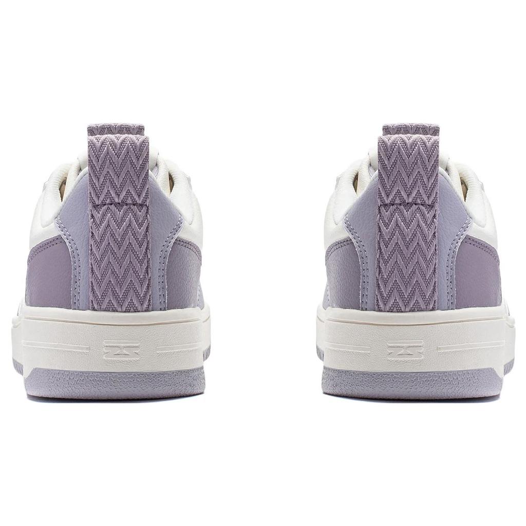 New LINING Star Sugar Skateboard Shoes Women's Low Top Purple/White AGCT472-4