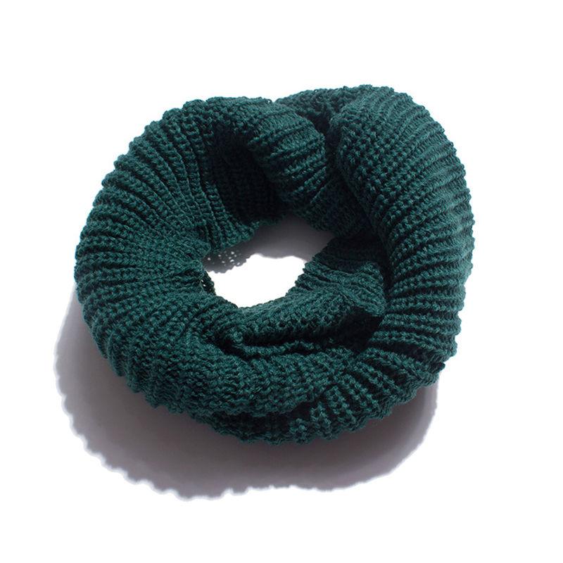 Autumn and Head Pin Woven Scarf Scarf Keep Scarf Two-Loop Warm Fashion Winter Wool