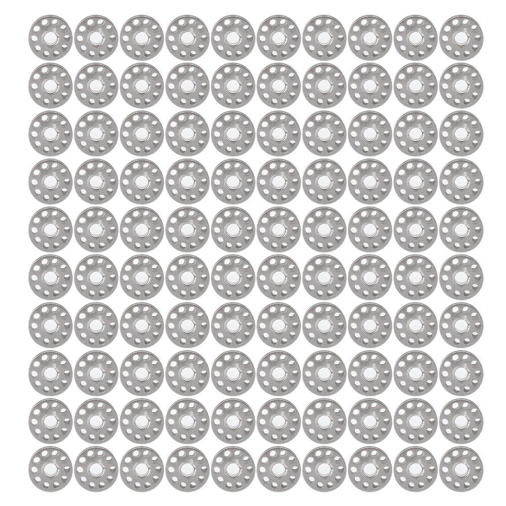 100pcs Iron Plating Sewing Machine Bobbin Household Durable Universal Bobbin Generic Metal Bobbin Home Sewing