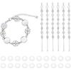 DICOSMETIC 10Pcs Cabochon Bracelet Settings Stainless Steel Bracelet Blanks Cabochon with Glass Cabochons Link Bracelet Blanks for Jewelry Making,