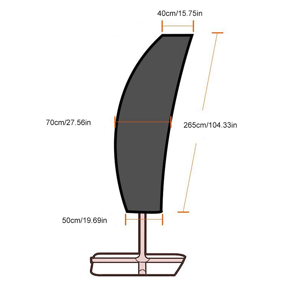 Waterproof Oxford Garden Umbrella Cover Protector Outdoor Patio Rain Covers(265*40Celsius70Celsius50cm)