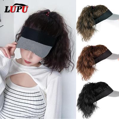 Parrucca sintetica per berretto da baseball Parrucca da donna per capelli opaca resistente alle alte temperature, parasole per tutte le partite, moda naturale