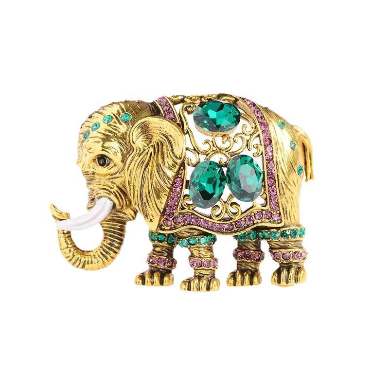 Retro Thai Elephant High-end Female Animal Brooch