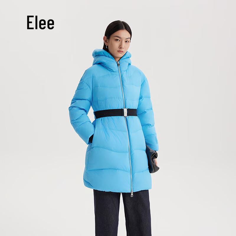 Aolaiyi Women's Mid-Length Hooded Goose Down Jacket