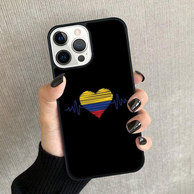 Kolumbien Flagge Handyhülle Für iPhone 17 Air 16 15 14 plus 11 12 13 Pro max Weiche Stoßfänger Hülle Cover coque