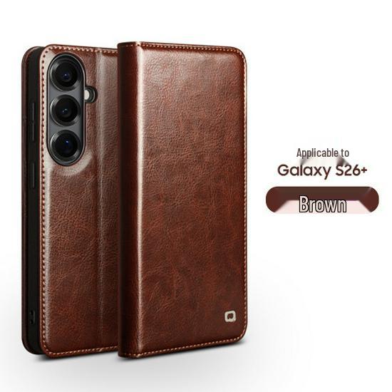 

Кожаный чехол-книжка с держателем для карт Qiali для Samsung Galaxy S26+ Ultra 5G