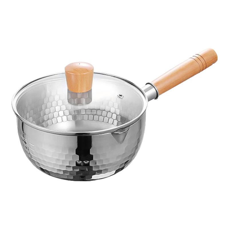 Wooden Handle 304 Stainless Steel Yukihira Pot