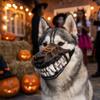 Adjustable Straps Halloween Dog Mouth Mask Movable Teeth Funny Animal Mask  Cosplay Props