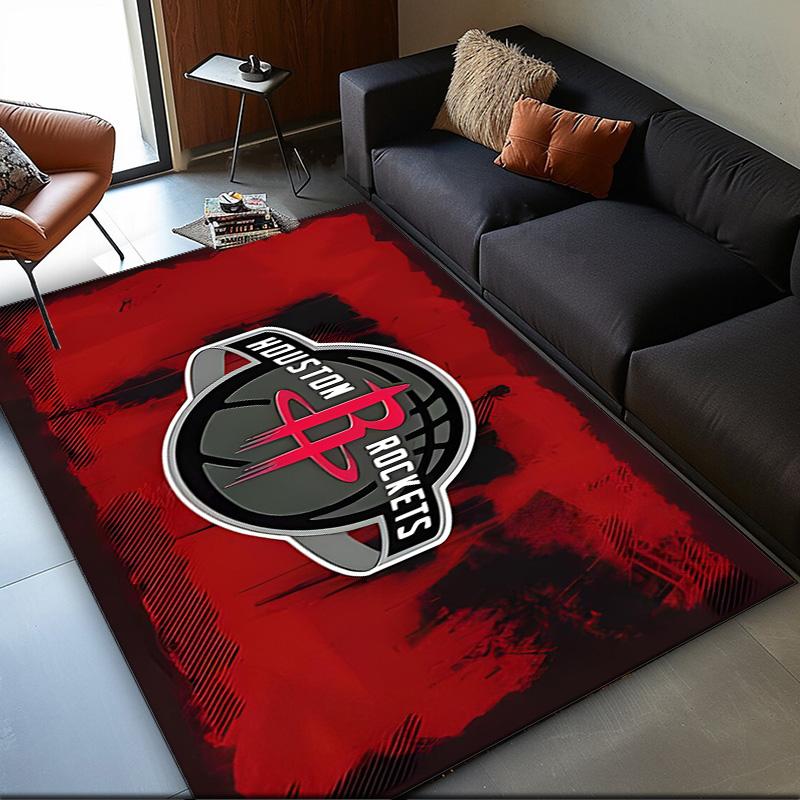 Houston Rockets Area Rug Suitable for Indoor And Outdoor,Carpets for Playroom, Homes, Offices, Living Rooms,Home Decor,Christmas Fan Gift