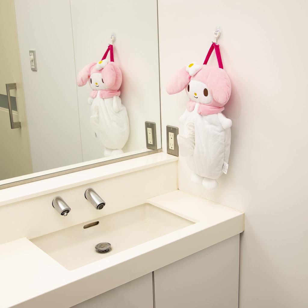 MORIPiLO Sanrio Tissue Case Hanging Melody Tissue Box 40cm Melty To the Touch Cute Car Goods Stuffed Toy Paper Holder Pink SANRIO Character Morishita