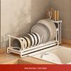 Kitchen Dish Drying Rack with Chopstick and Cutlery Storage