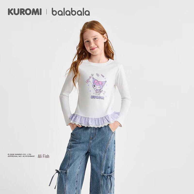 Balabala Girls' Sanrio Long Sleeve T-Shirt