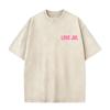 Love Jul Merch Gewassen T-shirt Mannen Vrouwen Hip Hop Mode Popmuziek Streetwear Mannen Vintage Oversized Korte Mouw T-shirts