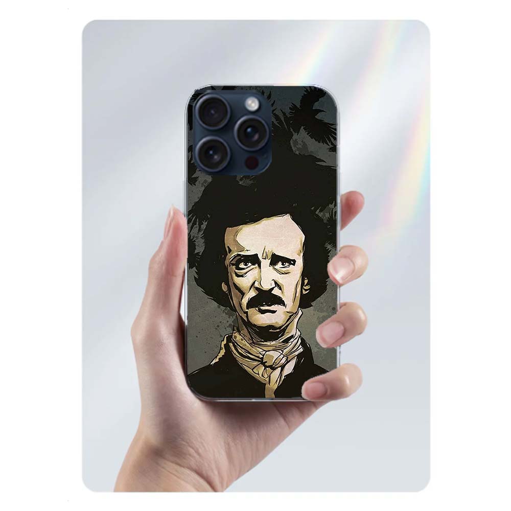 Edgar Allan Poe Clear Phone Case For Iphone 17 Air 16 Pro Max 15 Pro 14 Plus 17E 16E 11 13 12 Mini Cover Cases Fundas Cell TPU C