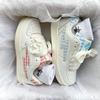 Summer Grid Design Blue Lightning Bread Shoes Original Couple Skateboard Breathable Board Shoes