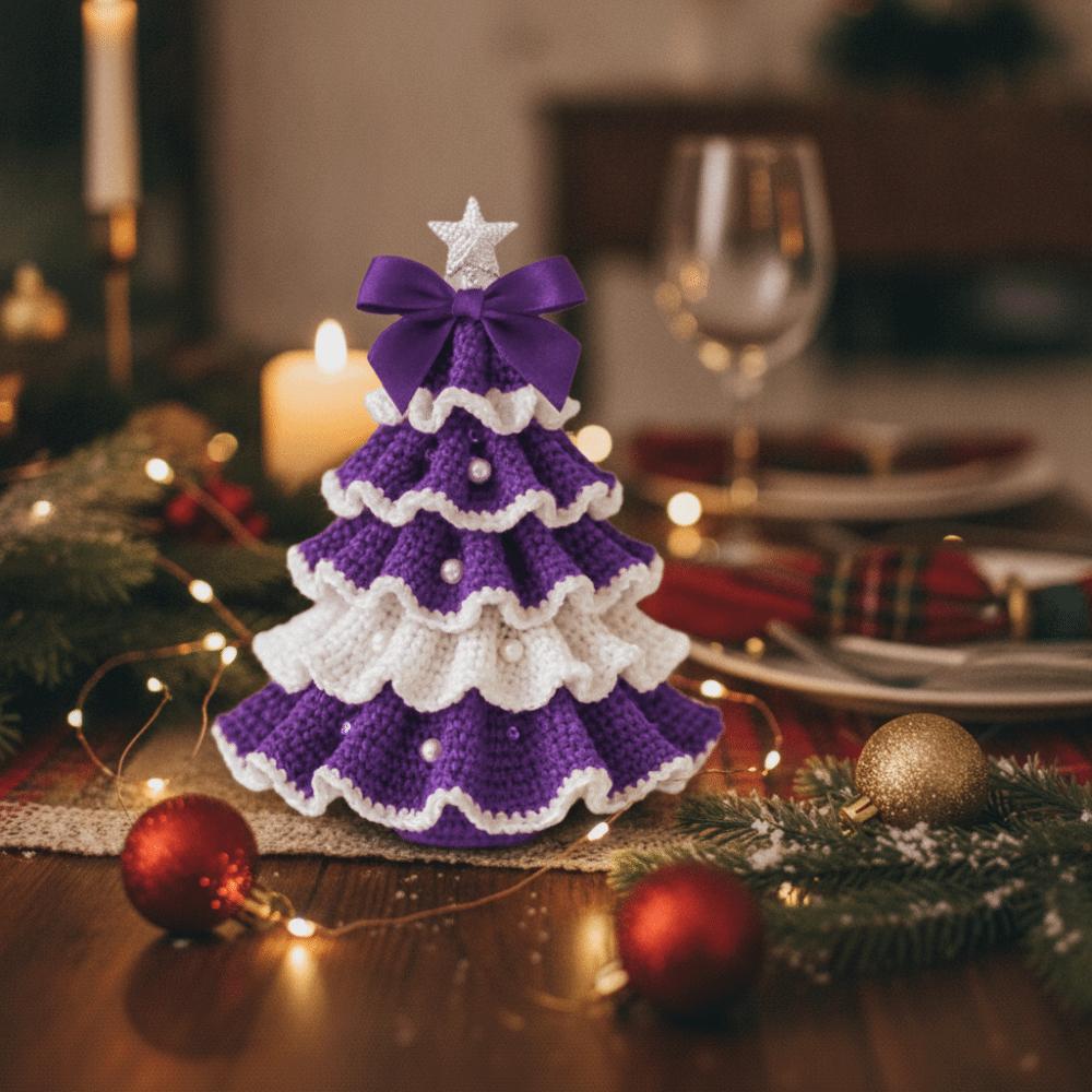 Handmade Crochet Christmas Tree Kit Yarn Christmas Tree Material Kit  Parent-Child Activities