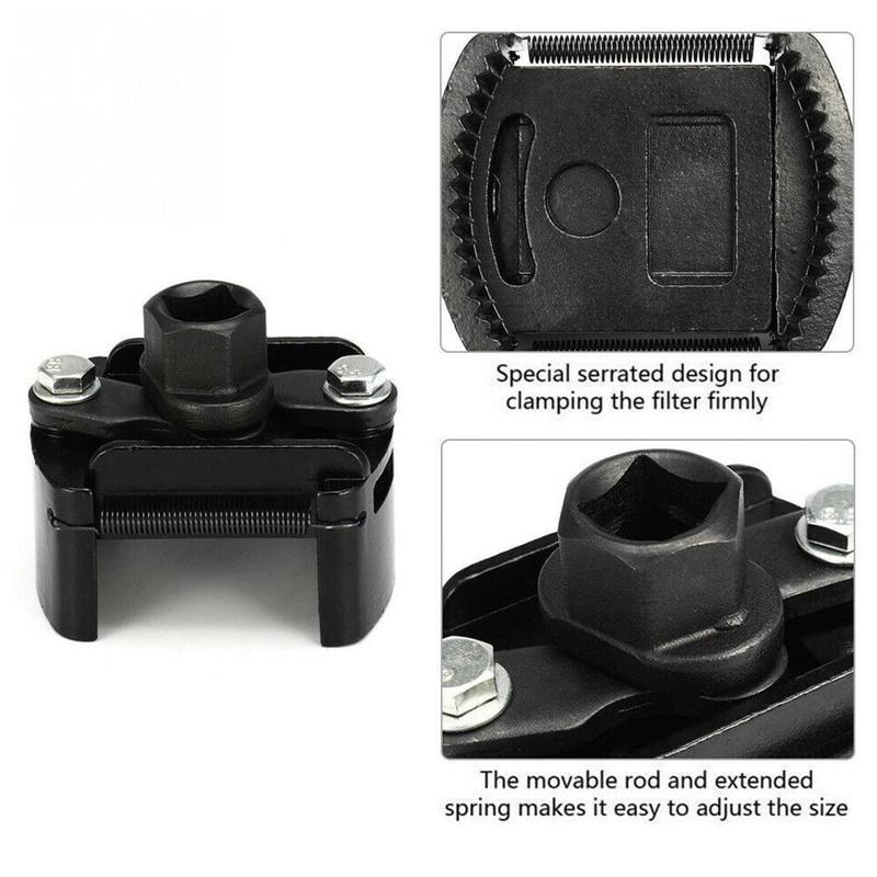 Oil Filter Wrench, Universal Adjustable Oil Filter Socket Wrench With 2 Jaws, Oil Filter Removal Pliers Wrench For Changing Oil