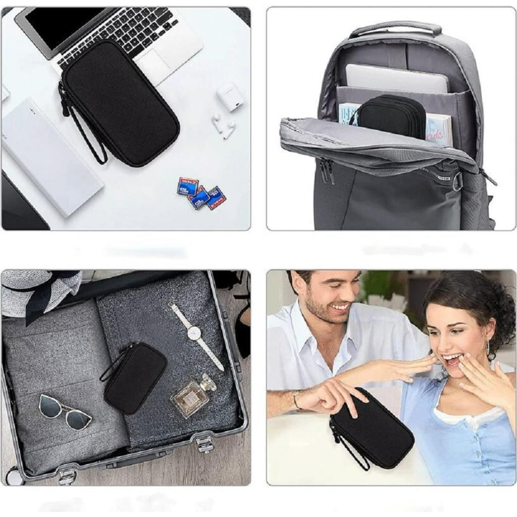 Electronic Organizer Bag,Waterproof Portable Travel Cable Storage Bag,Multifunctional Cord Storage Case for USB Drive,Dard Drive, Power Bank,Charger