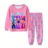 Children's Fashion Suit Skirt Round Neck Long Sleeve Top Pants