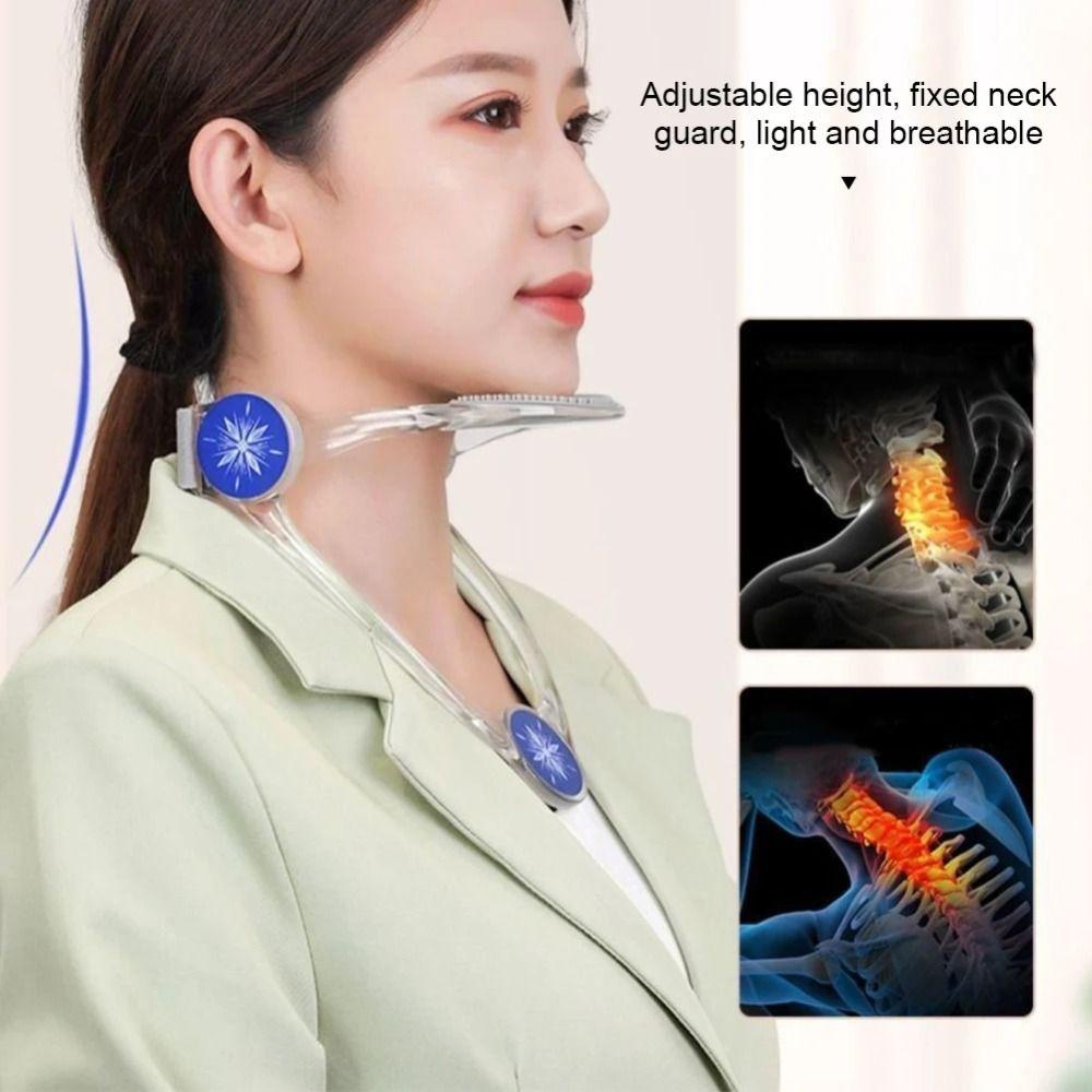 TPU Posture Corrector Adjustable Cervical Collar Portable Neck Traction Device Office and Home