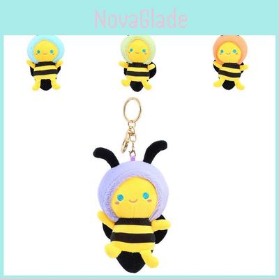 Entzückender Cartoon Bienen Schlüsselanhänger Plüschtier Niedlicher Weicher Kristall Samt Taschenanhänger