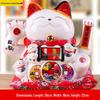 Ceramic Waving Fortune Cat Figurine for Home or Shop Decor
