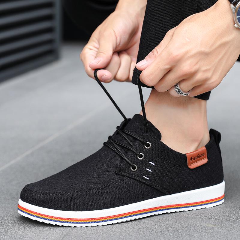 Summer Large Size Linen Lace-Up Casual Shoes for Outdoor Sports