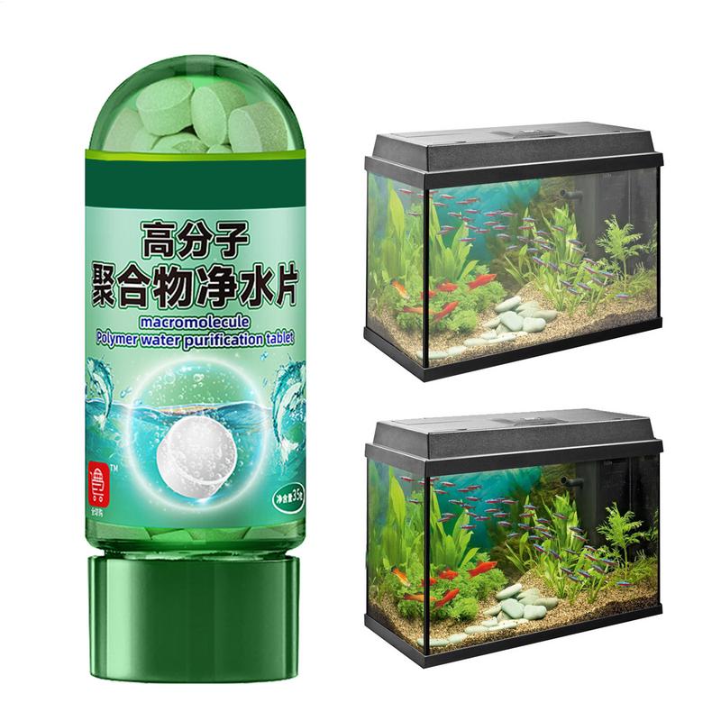 1 Bottle 35 tablets Fast Water Purification Tablets Aquarium Water Filter Tablets Potable Aqua Tablets Fish Tank Accessories