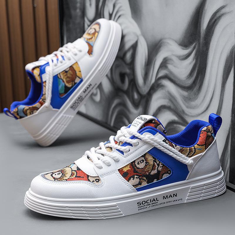 Fashion Trend Running Sneakers for Men Comfort Hard-wearing Athletic Shoes Outdoor Lace-up Tenis Masculino Summer Breathable 2024