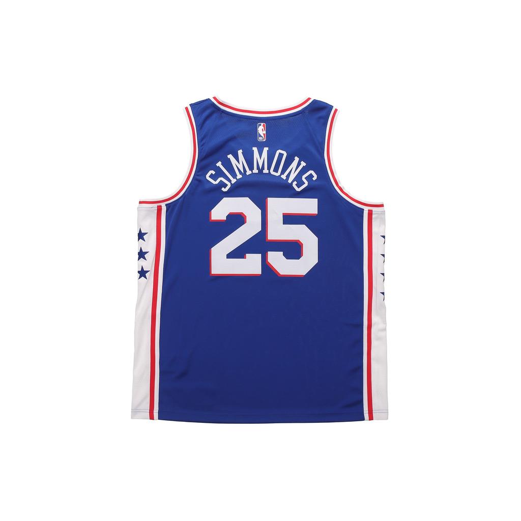 Nike NBA 2020 Season Philadelphia 76ers Jersey, Simmons No. 25 Men Tops Light-Blue CW3678-498