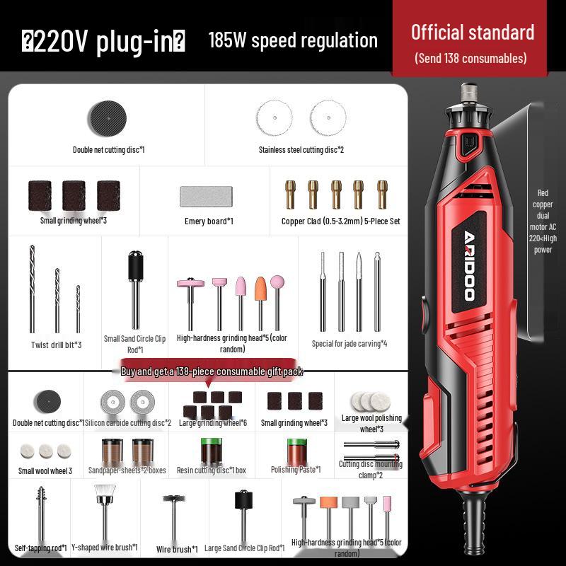 Handheld Electric Mini Grinder & Engraving Tool for Wood, Jade Polishing, and Carving