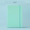 A5 Macaron Candy Color Ruled PU Leather Hardcover Elastic Closure Notebook
