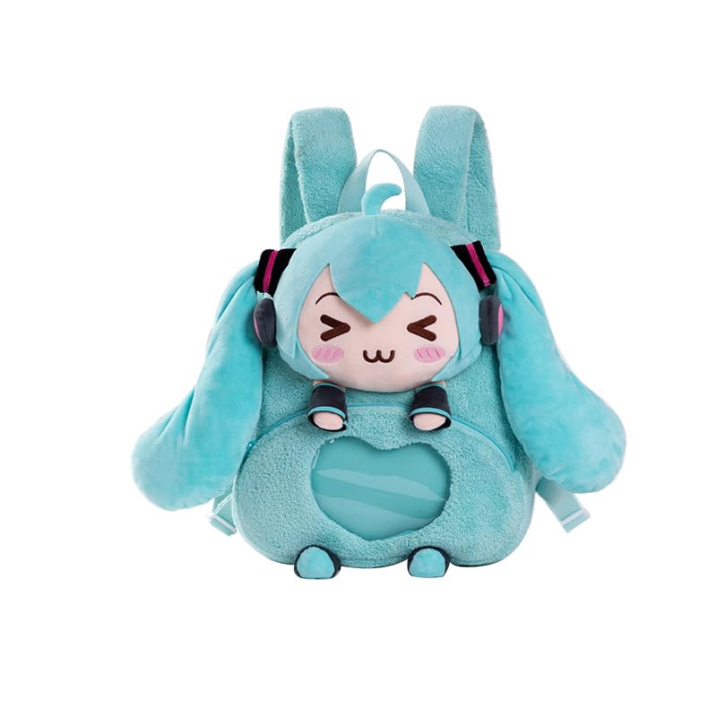 UNTAMED Hatsune Miku plush backpack cute character bag from Squinty Eyes series Fashion