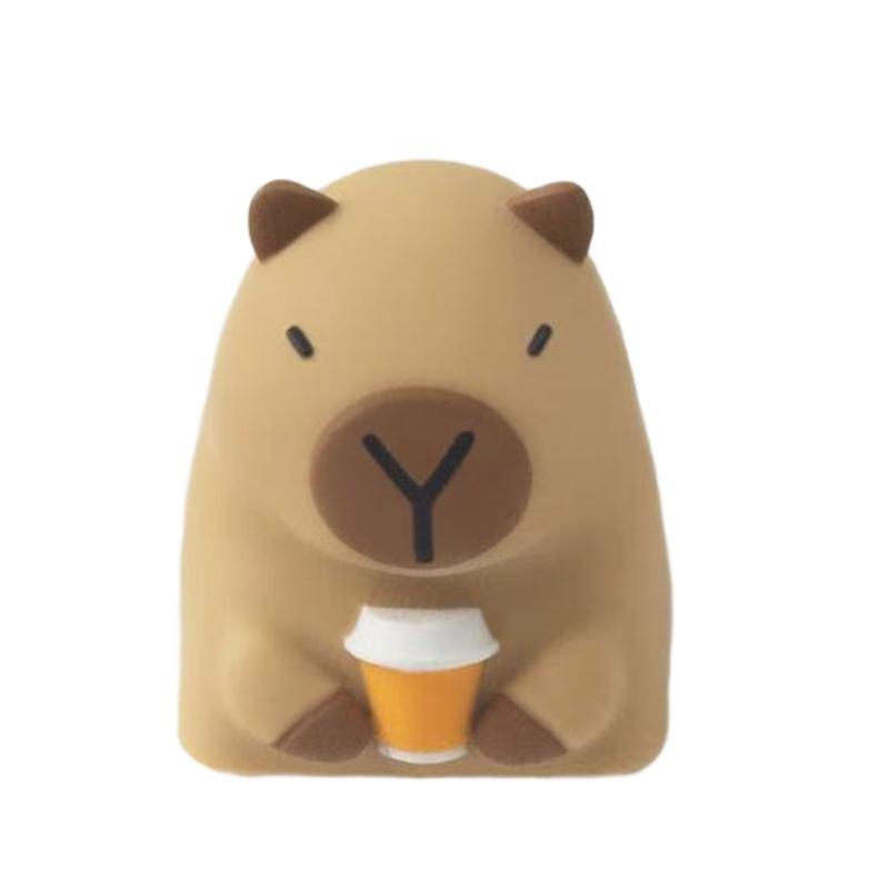 Premium Resin Customs Keycaps Colorful Capybara Theme Smooth Texture Durability For Gaming Keyboards Accessories