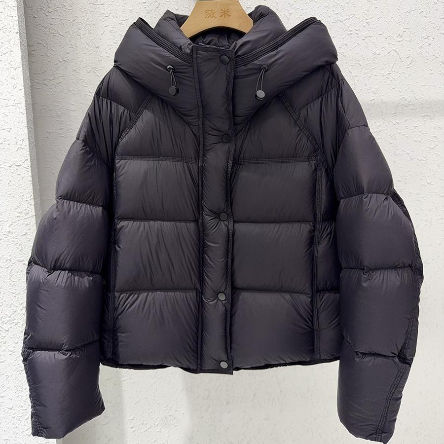 Puff down cotton clothes women's hooded winter new fashion gray bread clothes casual short cotton-padded jacket