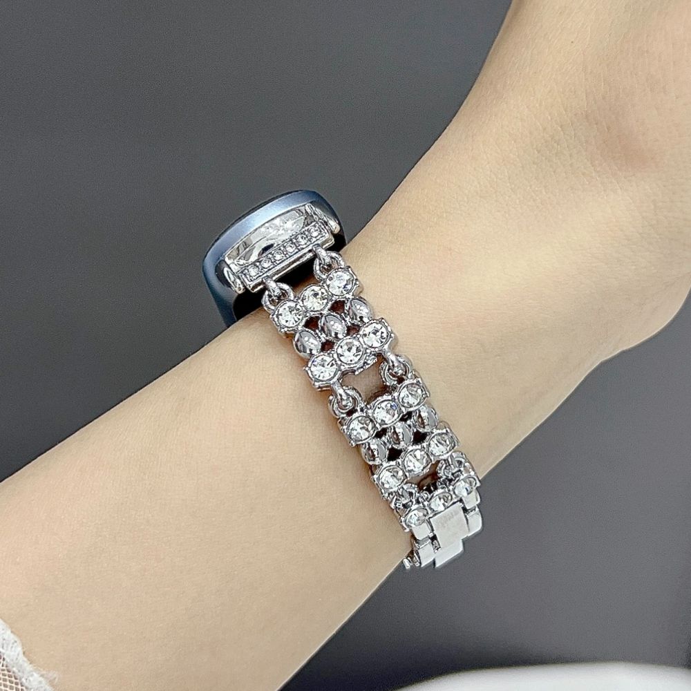 Luxury Diamond Watch Band for Mi Band 8 9 10 Detachable Women Slim Metal Strap for Mi Band 8Pro 9Pro Redmi Watch 4 5 6 Wristband