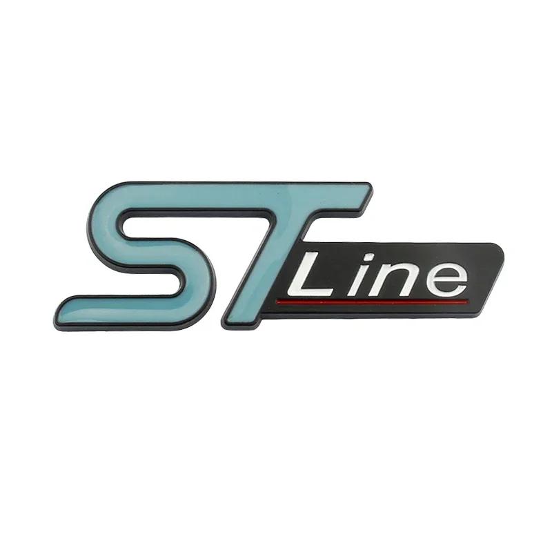 3D Metal ST LINE Logo Rear Trunk Emblem Badge Sticker for Ford Focus FIESTA Kuga ESCAPE Mondeo EcoBoost
