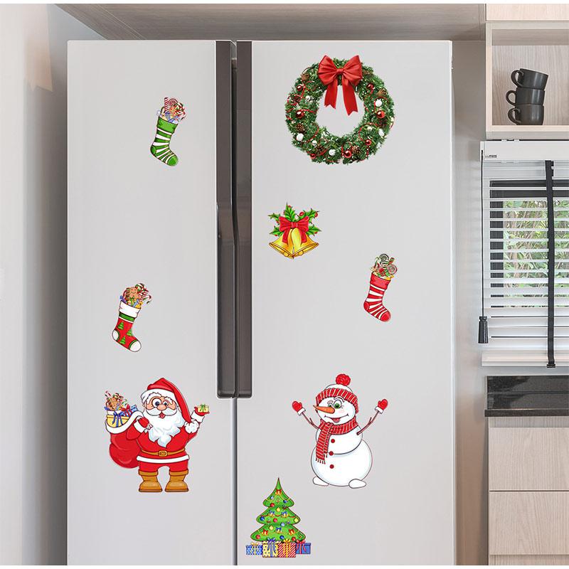 Christmas Decorations Refrigerator Magnet Room Decor Magnetic Christmas Tree Decorations Santa Reindeer Magnets Fridge Stickers