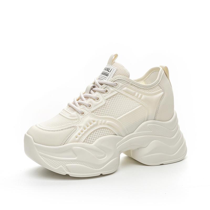 

Модная летняя женская обувь, новые повседневные сетчатые туфли на толстой подошве и танкетке, увеличивающие рост 39