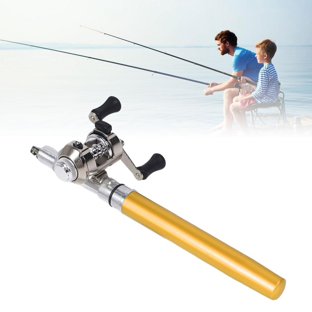 Fishing Rod Reel Combo Pen Portable Telescopic Lightweight Fib glass Fishing Rod Pen for Riv Lake