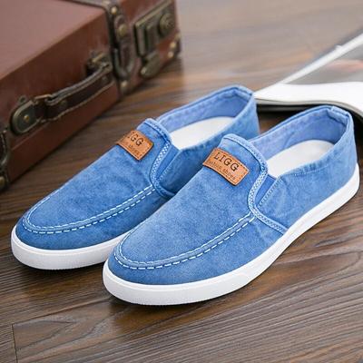 Herren Freizeitschuhe Atmungsaktive Canvas Denim Sneakers Herren Walking Flats Frühling Sommer Leichte Slip-on Loafer Schuhe Mann