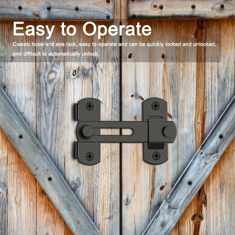 Gate Latch Sliding Barn Door Latch For Locking Matte Black Stainless Steel Gate Latches Flip Latch Safety Door Bolt Latch Lock